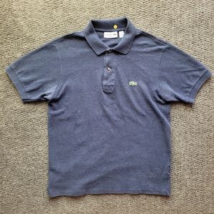 Lacoste men's polo shirt size S navy blue short sleeve cotton slim classic fit G